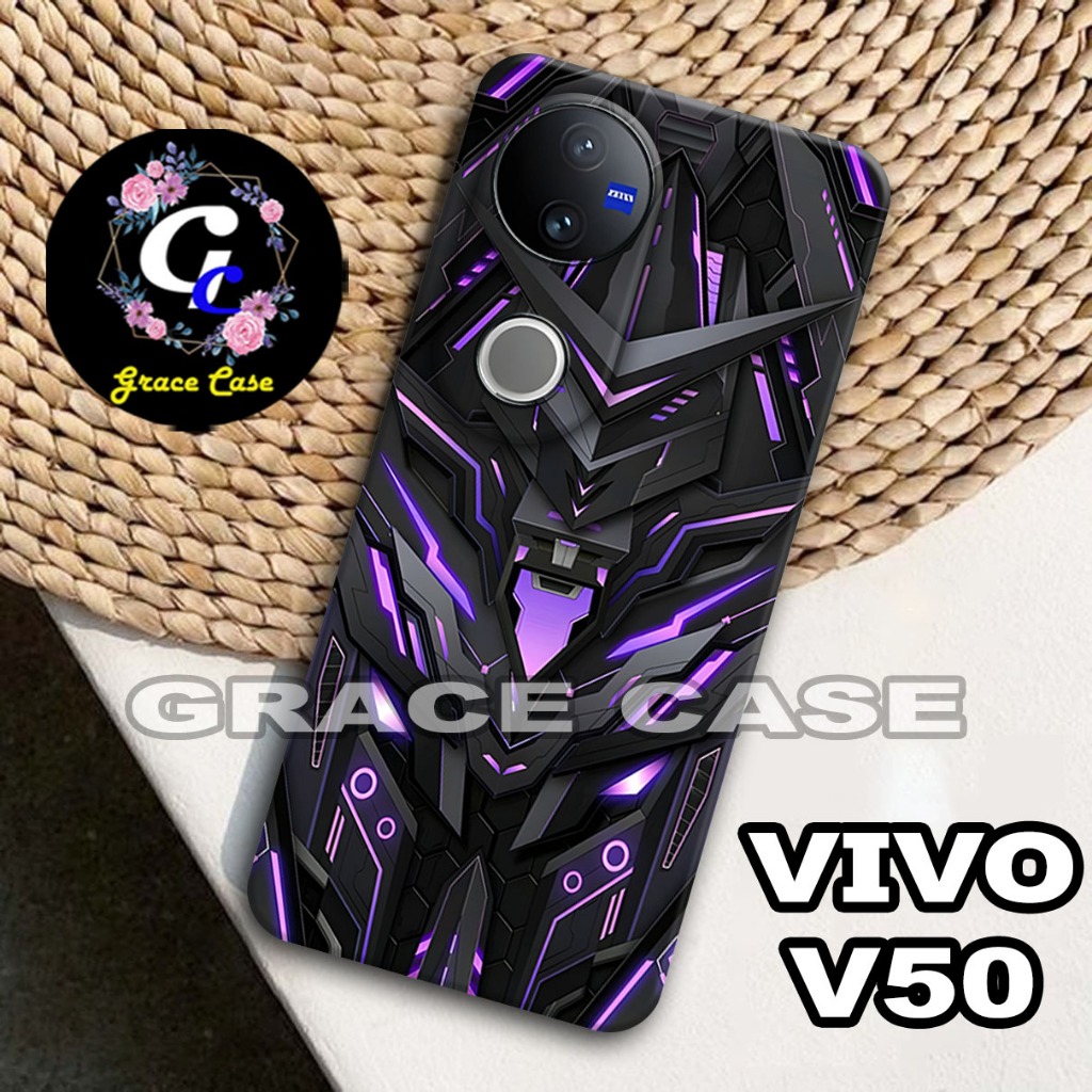 (GC11) Softcase karet Hp VIVO V50 | Case Motif Gambar Robot | Case VIVO V50  Silikon Tpu Pro Camera 
