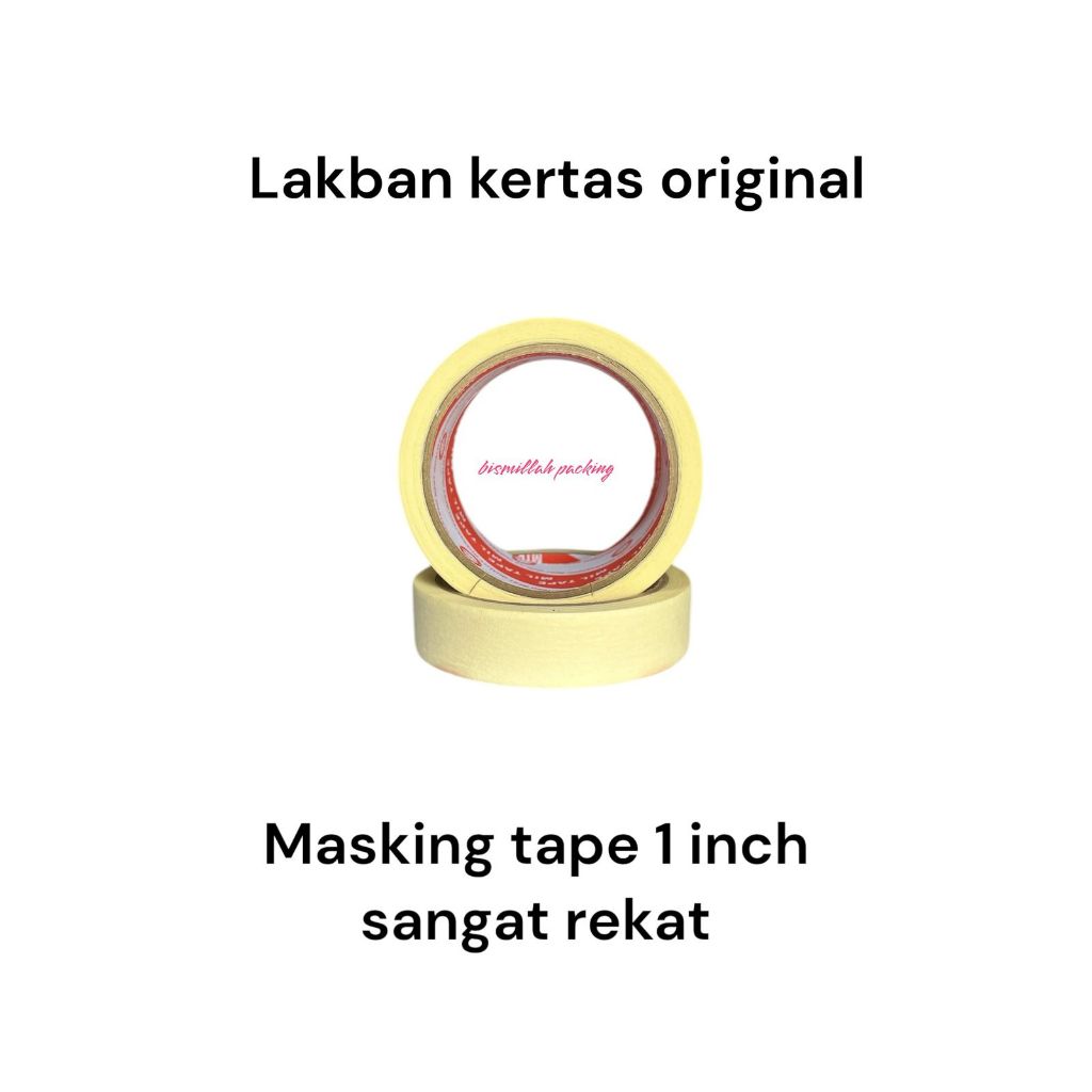 

BANTINGHARGA!!! Lakban kertas 1inch wasking tape ORIGINAL berkualitas termurah