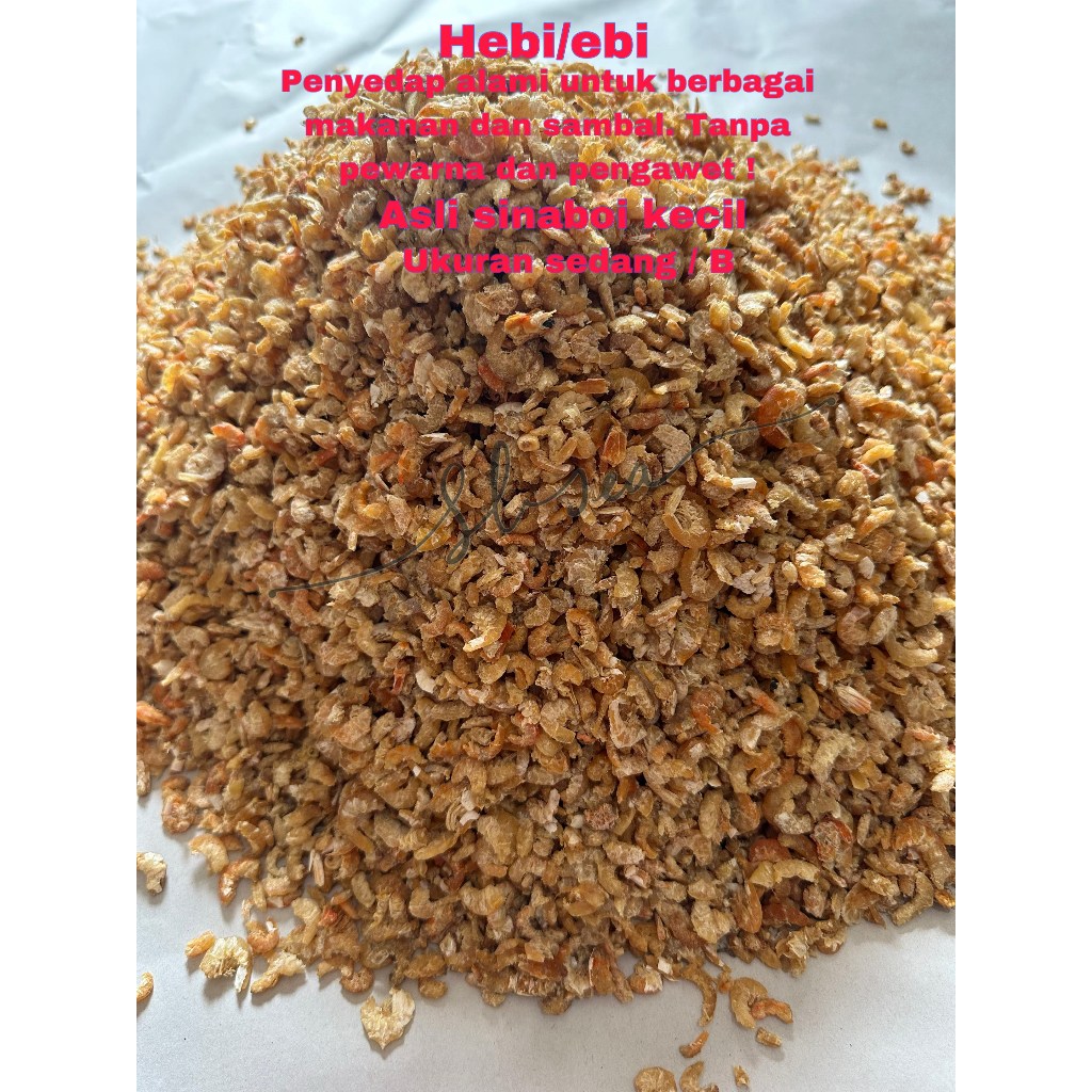 

HEBI/EBI udang kering merah size sedang/B asli sinaboi kecil