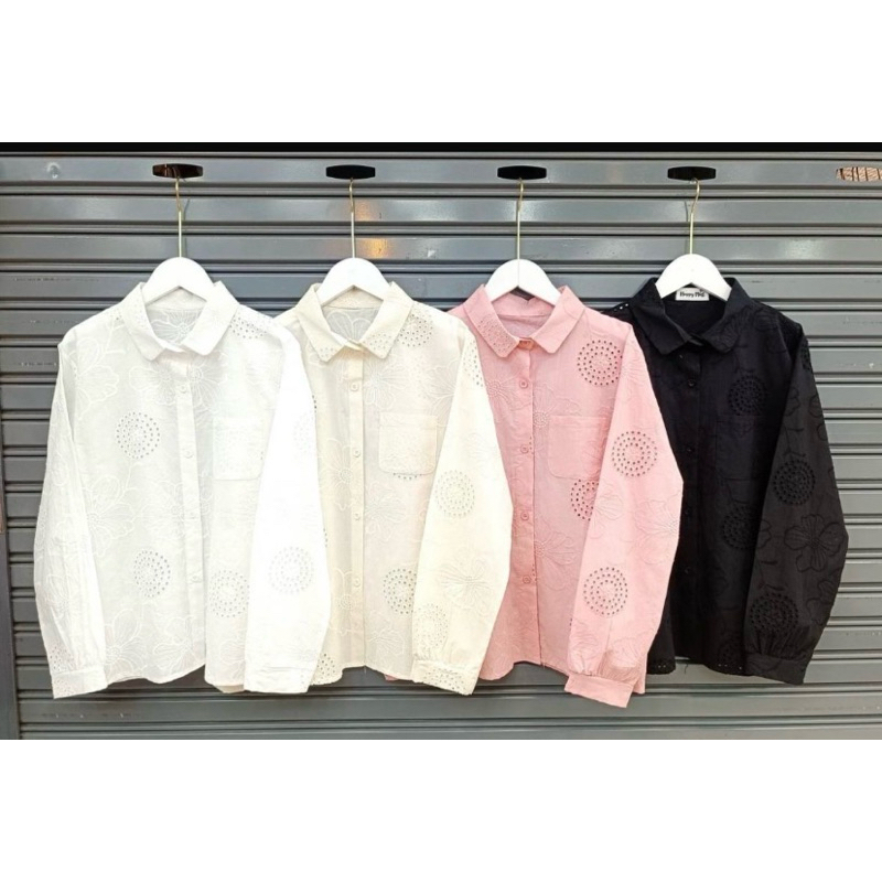 Blouse katun bordir wanita/atasan bordir wanita