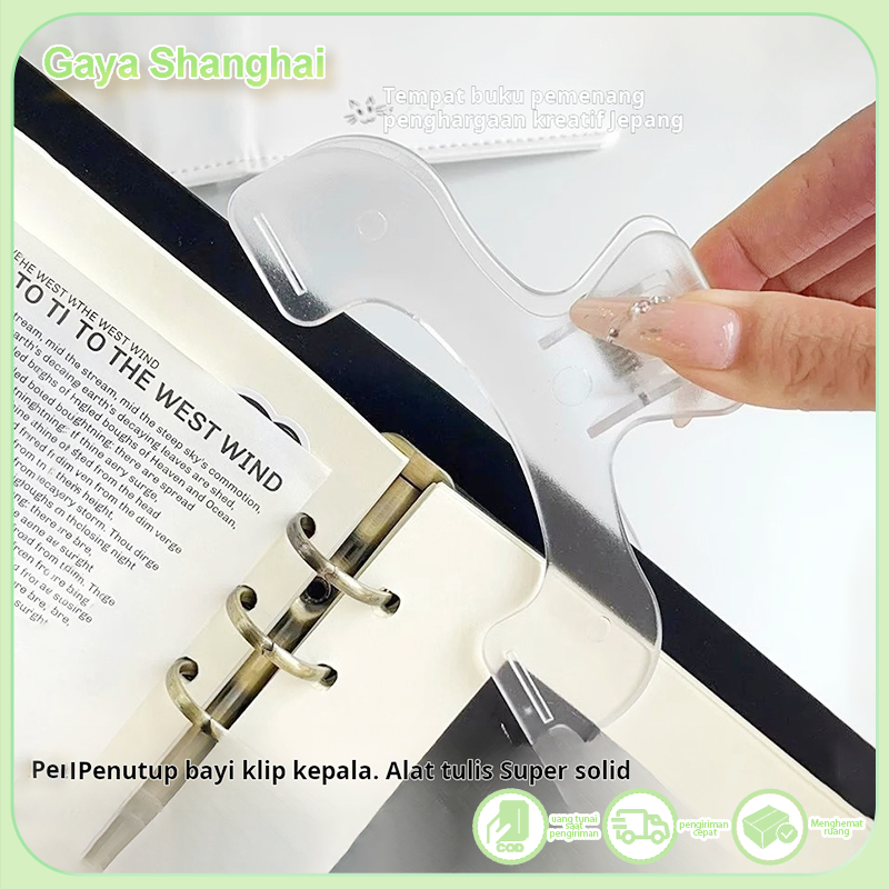 

Klip buku Baogaitou gaya Jepang alat tulis kreatif sederhana desain khusus klip buku tetap alat tulis rumah penghargaan klip kerja