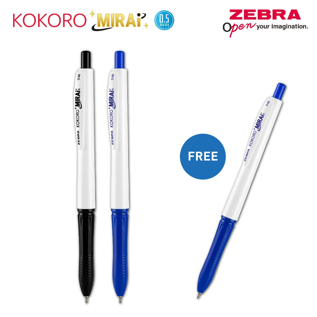 

Zebra Alat Tulis Pulpen Gel Kokoro Mirai 0.48mm beli 2 gratis 1