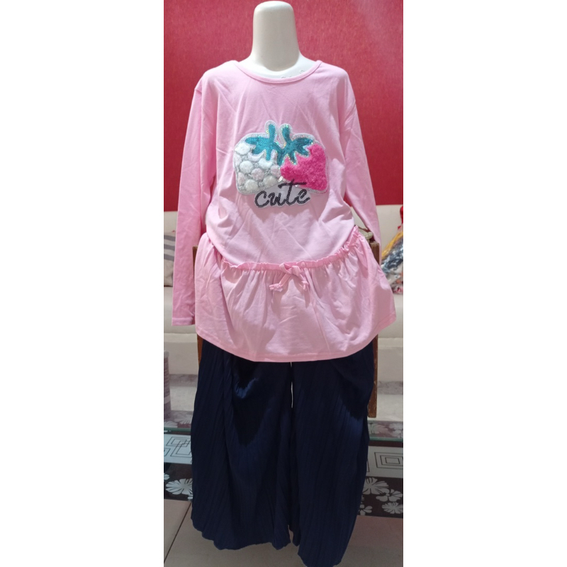 Setelan Anak Import Kulot Plisket