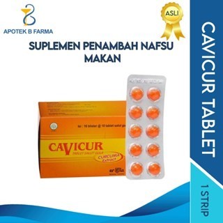 Cavicur Obat Suplemen Penambah Nafsu Makan Ekstrak Temulawak 1 Strip 10 Tablet