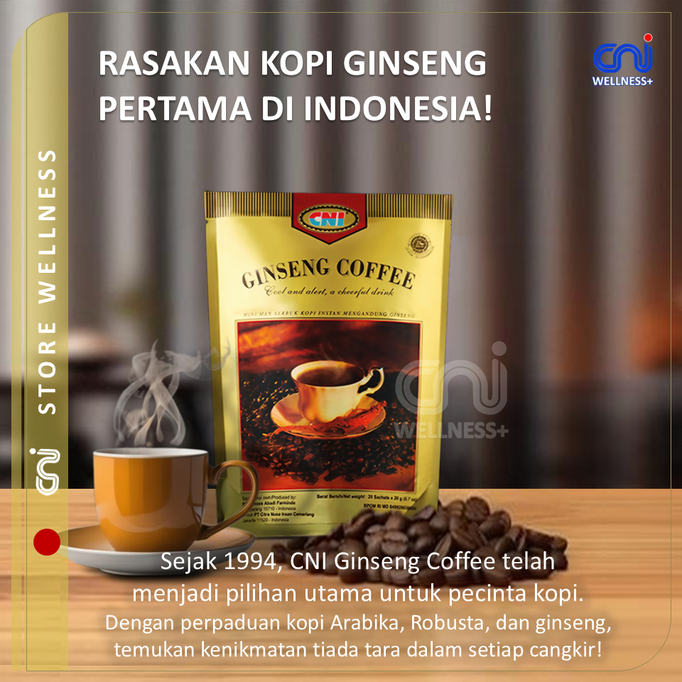 

CNI Ginseng Coffee Pioner Kopi Ginseng Aman di Lambung
