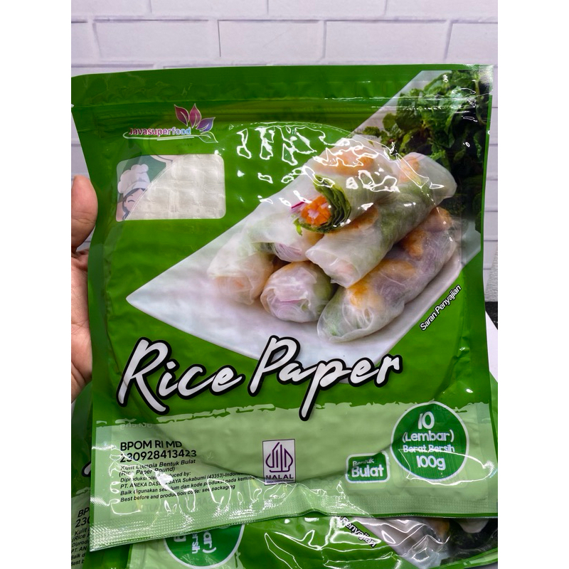

Rice Paper - Kulit Lumpia Vietnam 100g (10 Lembar) - Java Superfood