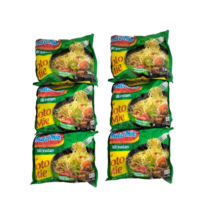 

Indomie Rasa Soto Mie X 6 Bungkus
