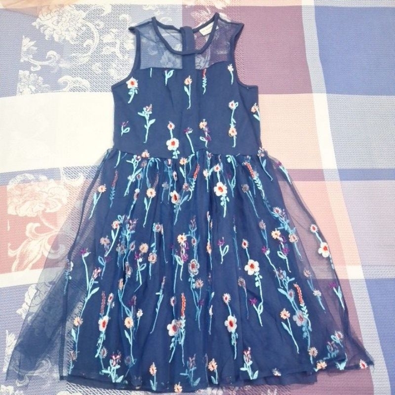 Dress pesta anak warna biru navy