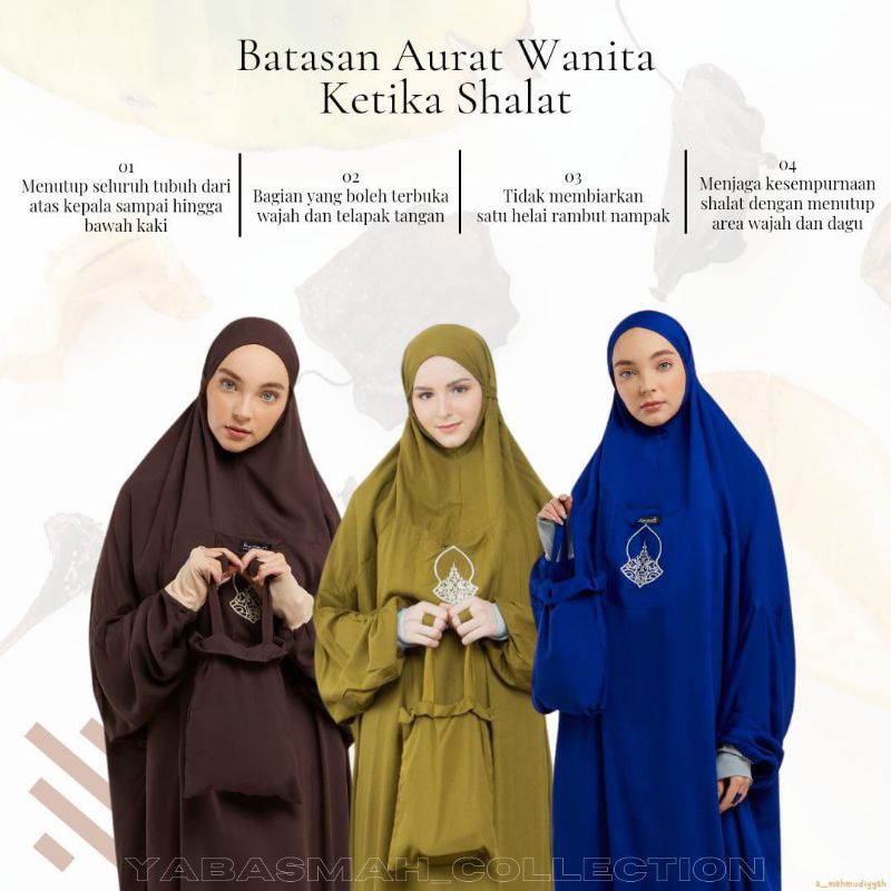 COD Mukena Yabasmah Motif polos Terbaru | Mukena Terompah | Mukena Basmah Manset