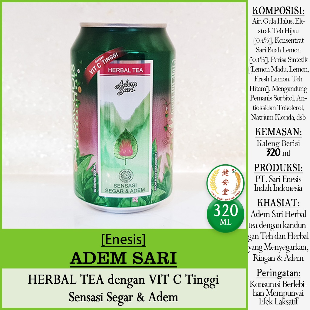 

[Enesis] ADEM SARI 320ml [凉茶] Herbal Tea dengan Vit C Tinggi u.Panas Dalam