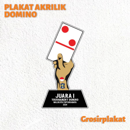 Piala Domino Piala Gaple Plakat Domino Plakat Gaple Akrilik Custom