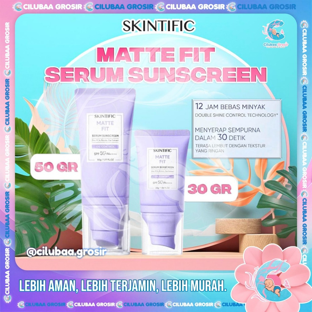SKINTIFIC Matte Fit Serum Sunscreen SPF50+ PA++++ || Sunscreen Wajah Berjerawat || Oil Control