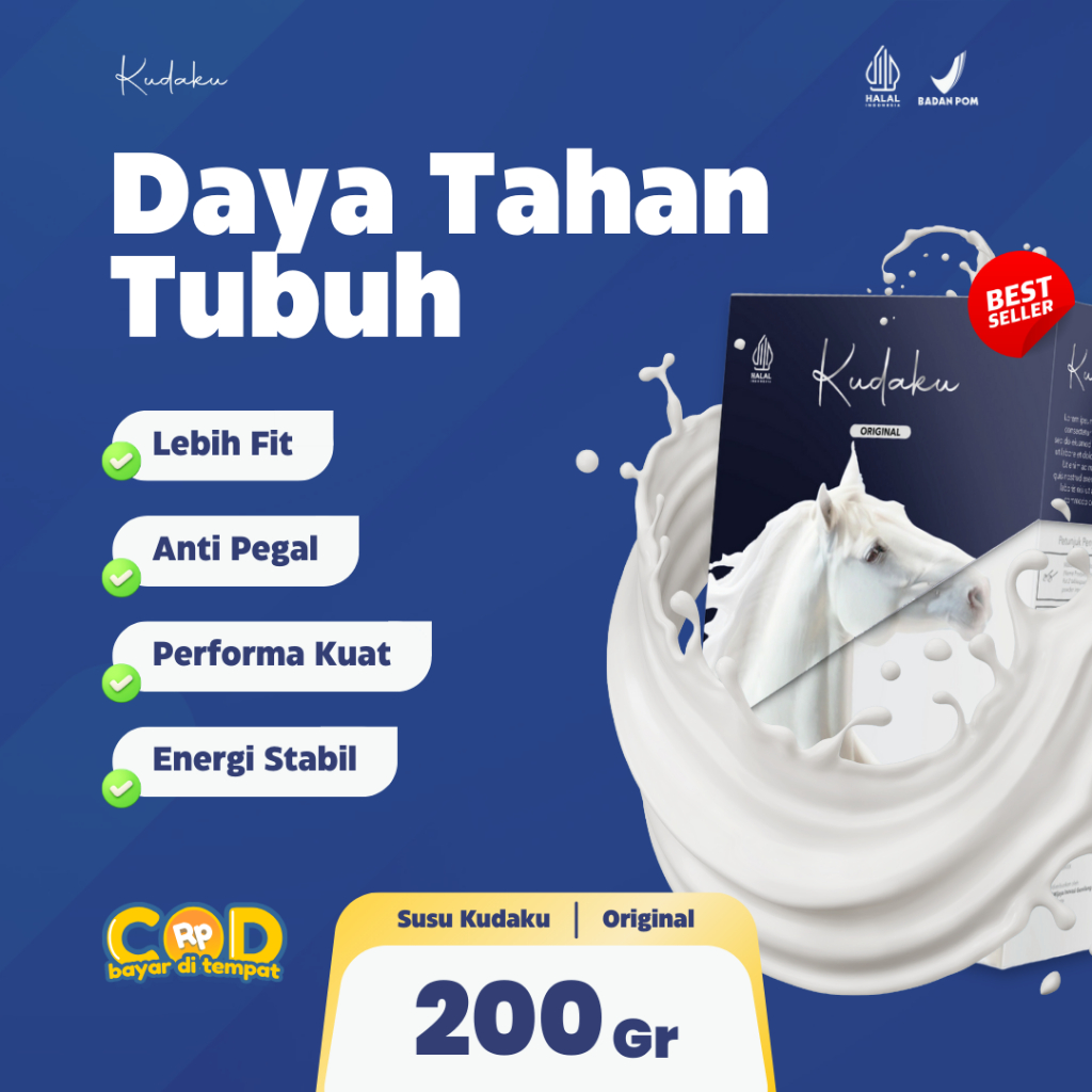 

KUDAKU Susu Kuda Imun Booster | Daya Tahan testo booster vitamin tubuh kesehatan stamina untuk orang tua probiotik