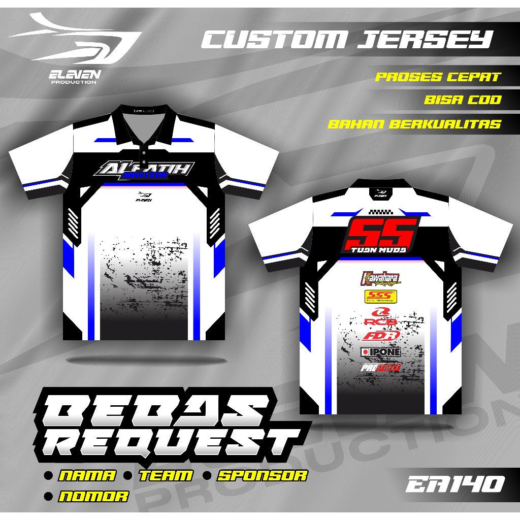 JERSEY RACING polo baju balap racing custom full printing jersey balap jersey bisa ubah nama nomor j