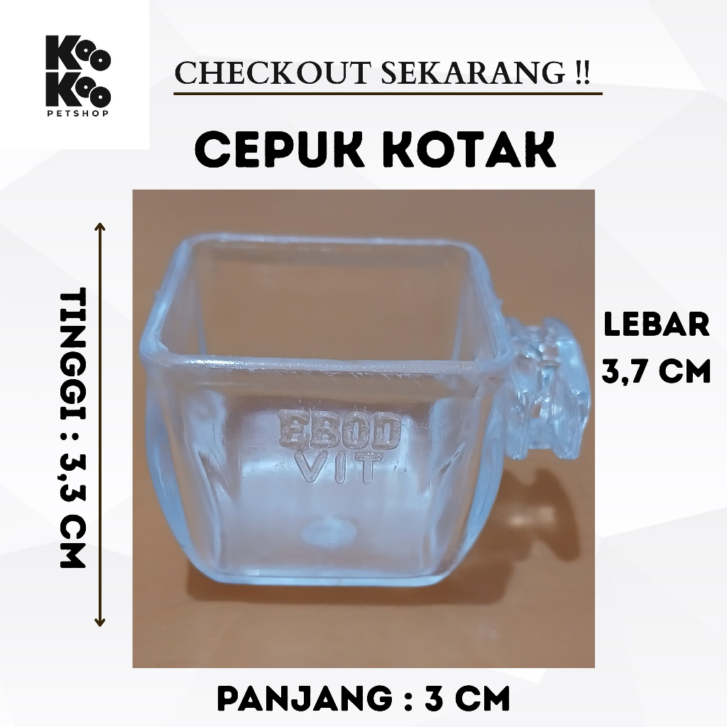 CEPUK KOTAK EBOD VIT NO. 3 PAKAN MINUM BURUNG