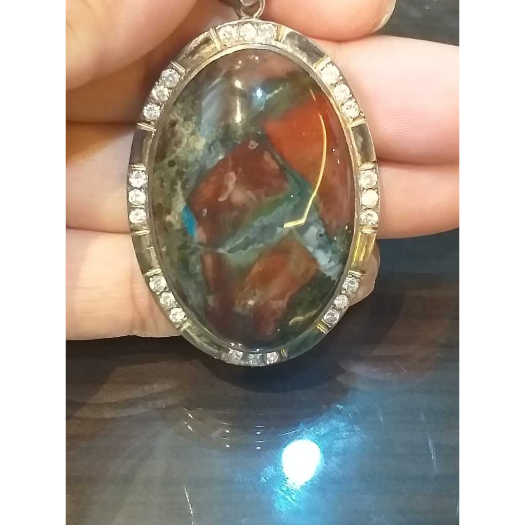 Liontin Batu Pancawarna Garut (Natural / Asli)
