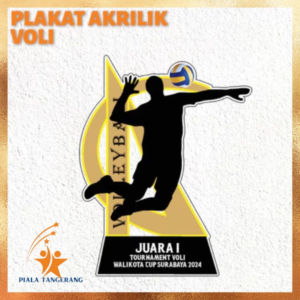 Piala Voli Akrilik Custom Free Design