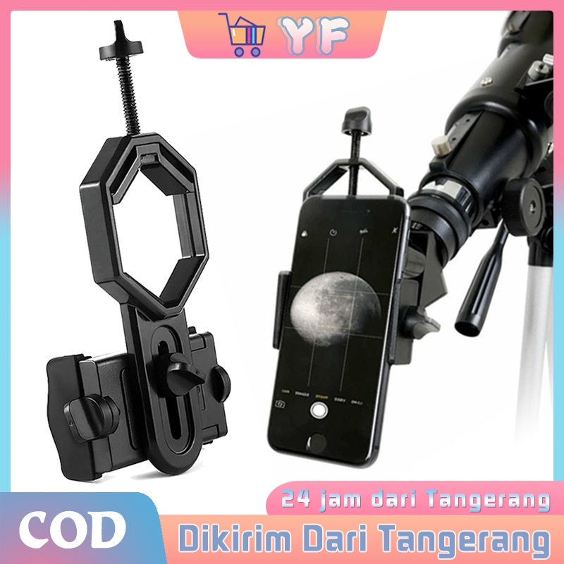 Teleskop Astronomi Smartphone Holder / Klip Telepon Genggam Plastik ABS