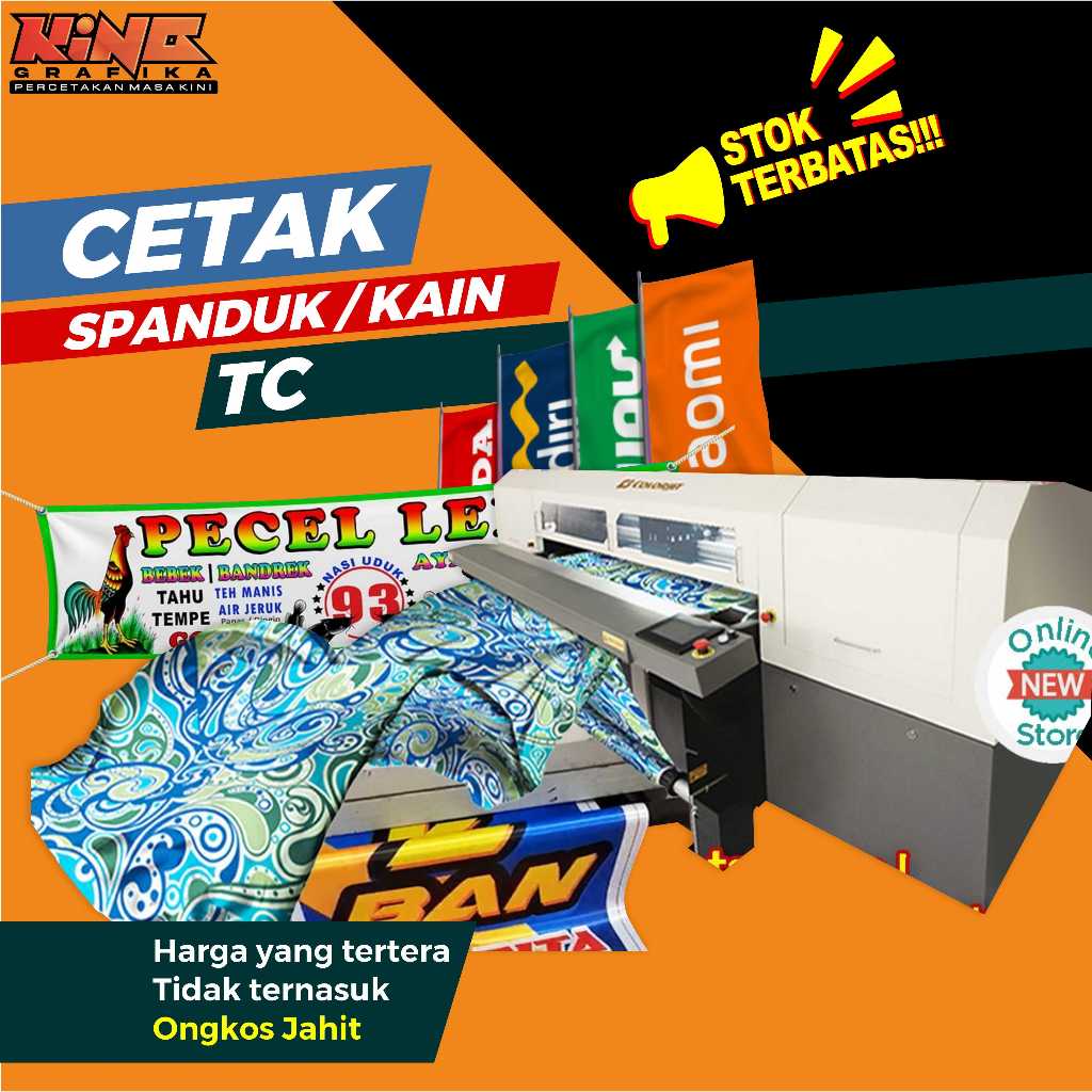 CETAK SPANDUK KAIN TC BERKUALITAS TERMURAH