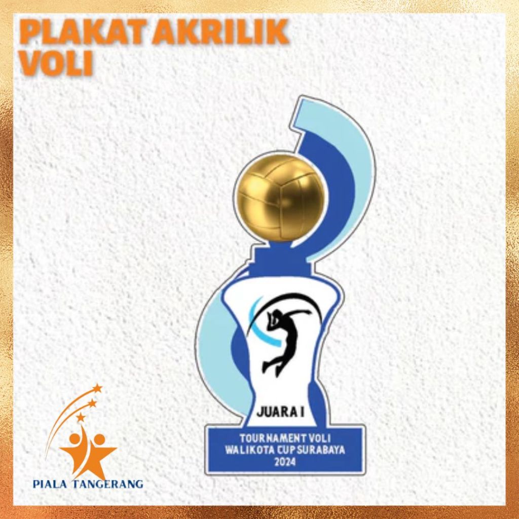 Piala Lomba Voli Piala Kejuaraan Voli Piala Voli Plakat Voli Akrilik Custom