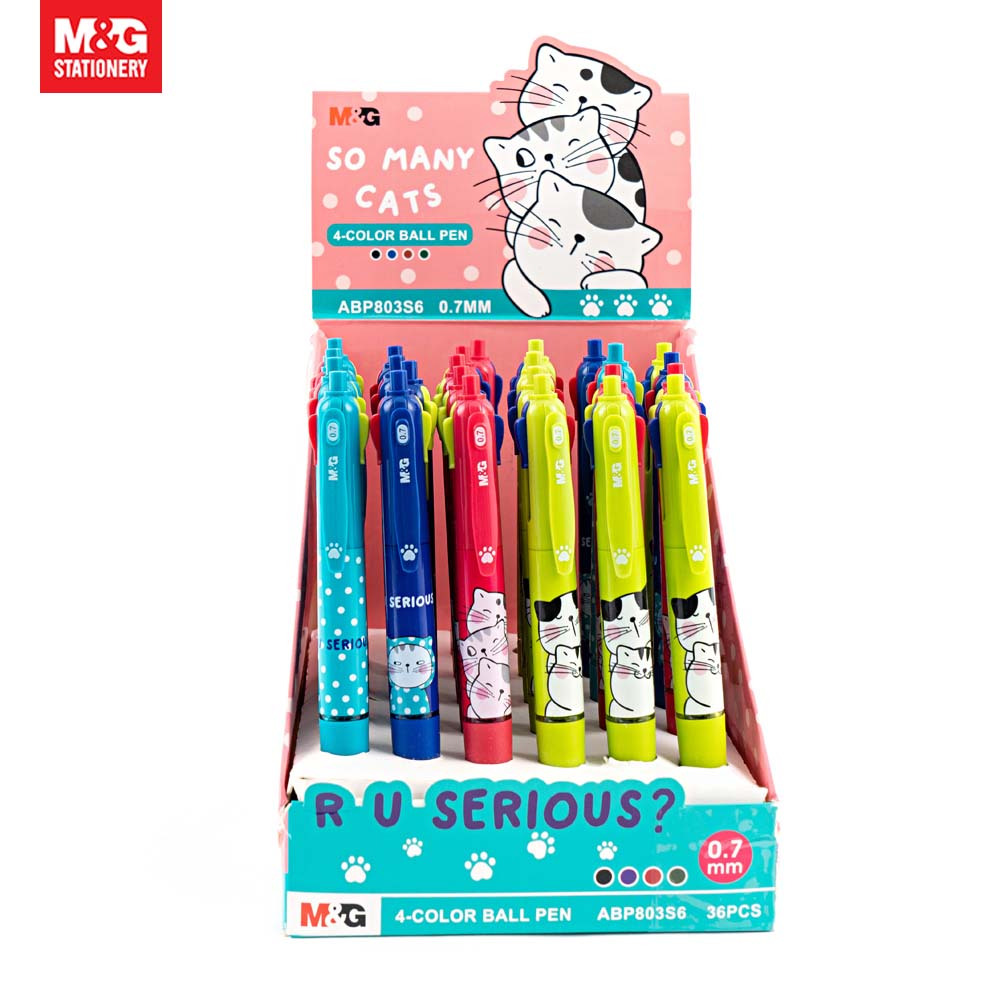 

M&G So Many Cats 4 Colors In 1 Ball Pen 0,7 mm
