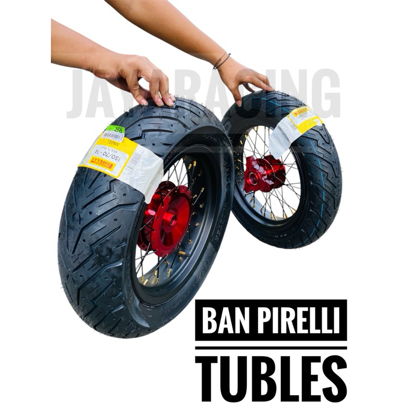 Velg tapak lebar 14 250 300 350 Ban pirelli Tubles Nmax Aerox Lexi Pcx 150 Pcx 160 Adv 150 Adv 160 V