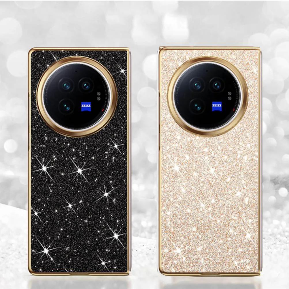 Glitter Case For Vivo X Fold 2 3 Pro Case Blingbling & Plating Coque For Vivo X Fold2 Fold3 Cover Fr