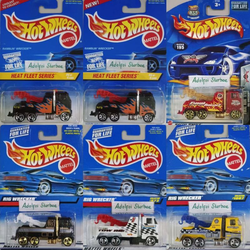 hotwheels hot wheels rig wrecker finish line towing finish line truck truk derek roda 6 final run hi