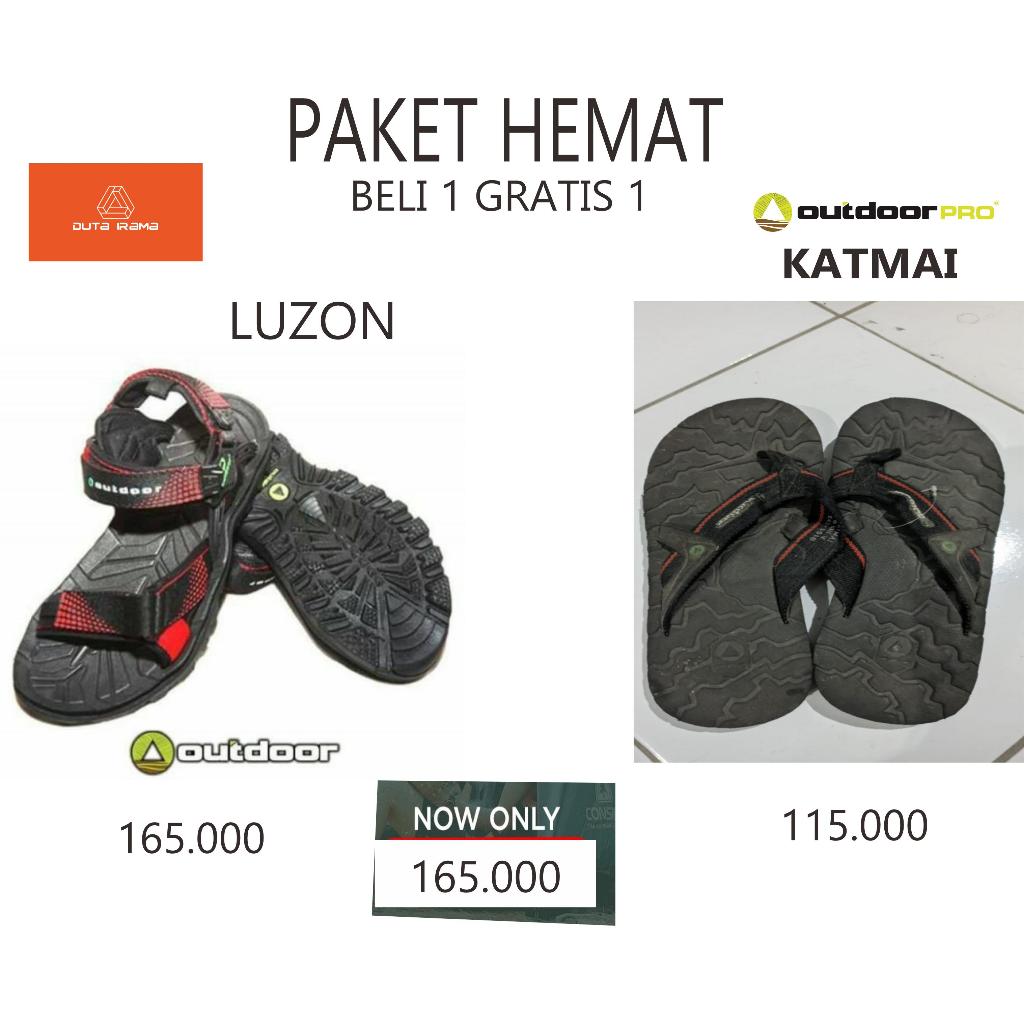 DUTAIRAMA - PAKET HEMAT BELI 1 GRATIS 1 SANDAL OUTDOOR LUZON + KATMAI