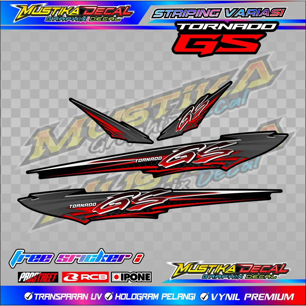 STRIPING VARIASI SUZUKI TORNADO GS / STICKER LIST VARIASI MOTOR TORNADO GS