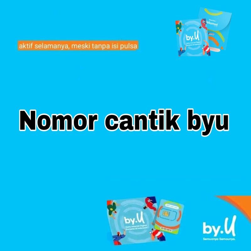 Nomor cantik Telkomsel byu nomer cantik byu kartu perdana Telkomsel byu seri ABAB 000 111 222 333 44