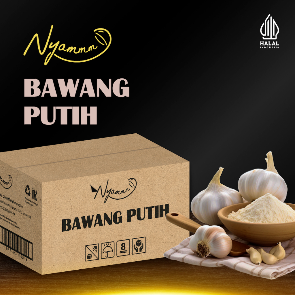 

Bawang Putih Bubuk | Garlic Powder | Rempah Herbal Asli Bumbu Masak Marinasi - 1 Dus