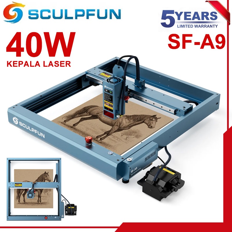 Sf-A9 Mesin Ukiran Laser 40W Pengukir Pemotong Laser Cnc Mini Diy Hadiah Rumah Laser Cutting