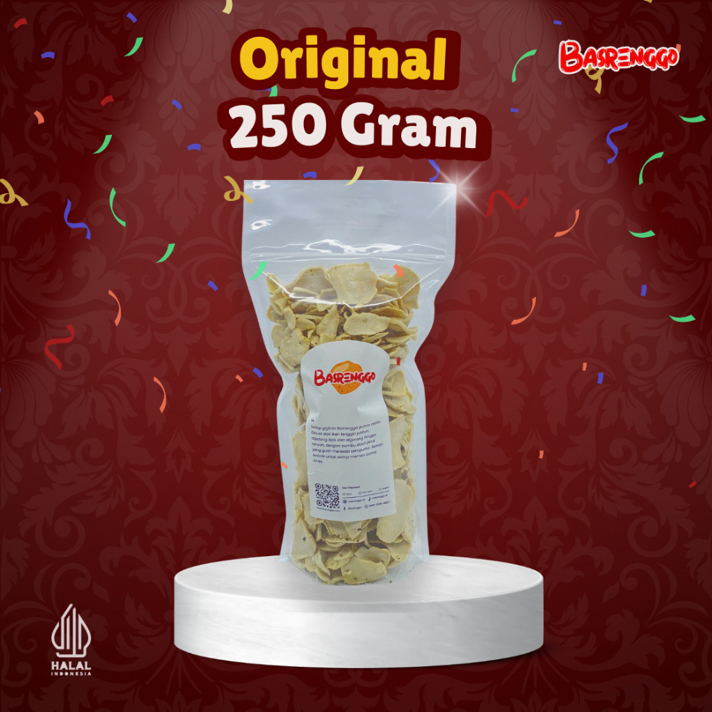 

Basrenggo Original Koin Cemilan Asin Pipih Viral Kering Bundling Ori Lokal Basreng Snack 250 Gram
