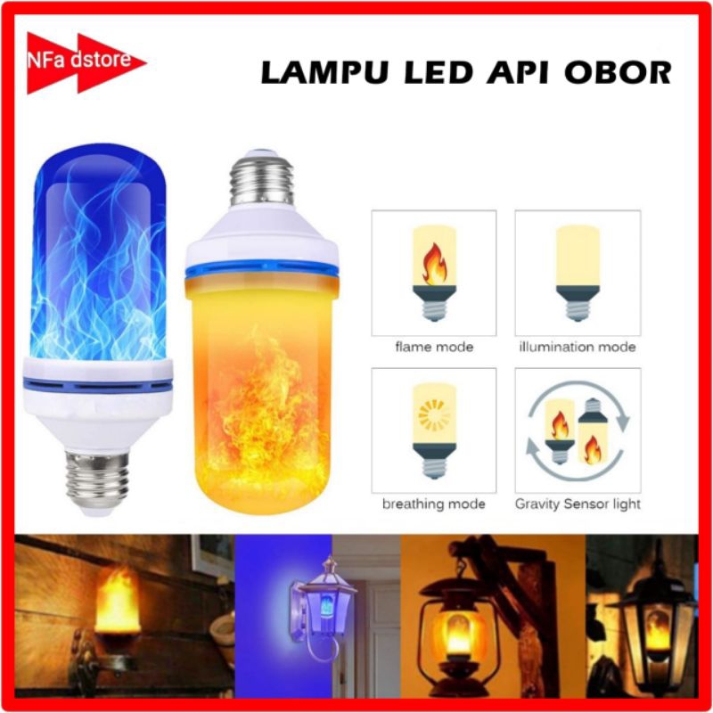 Lampu Api / Lampu Obor Api / LED Bohlam Api