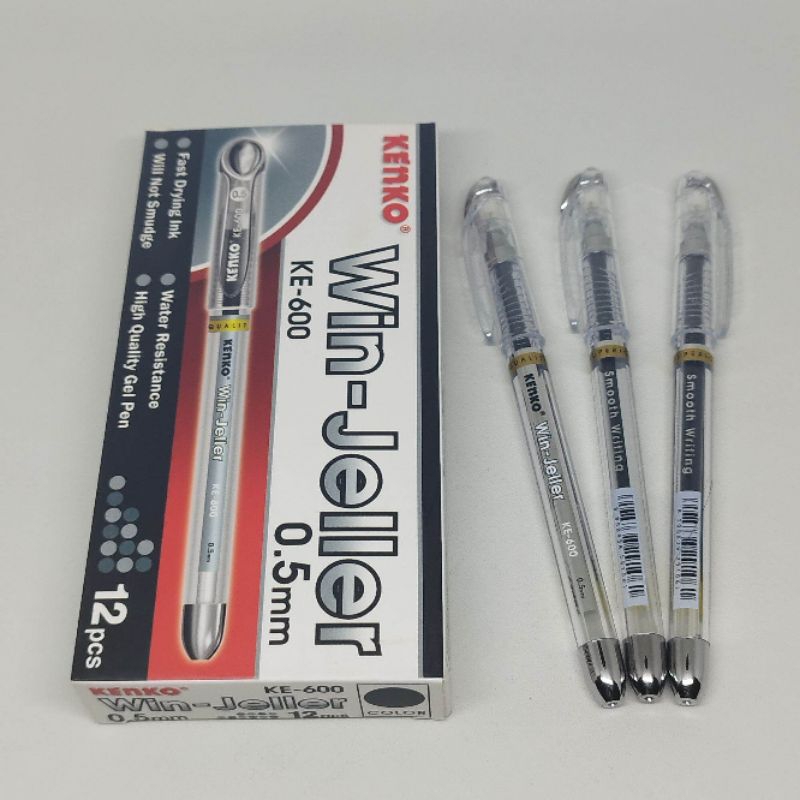 

Bolpoin Gel KENKO KE 600 0.5 mm 1 pack isi 12