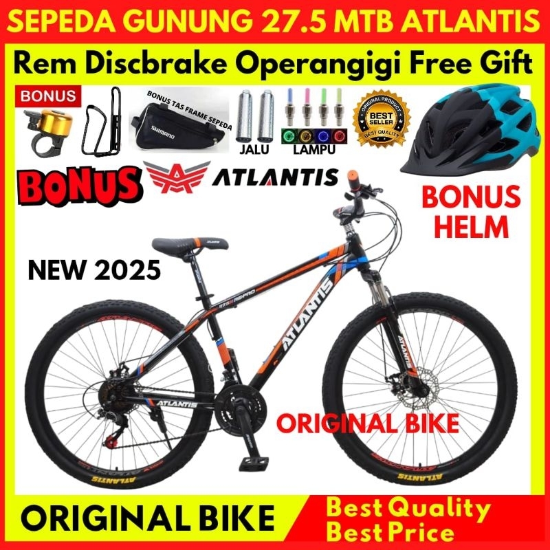 Sepeda Gunung MTB 27.5 Atlantis 69 Pro Sporty Rem Discbrake New