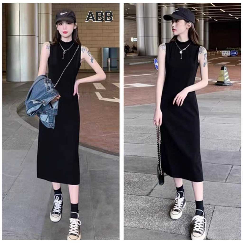 ABB Dress Hitam/INNER SPAN TERBARU