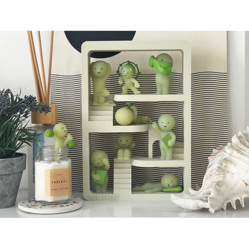 Smiski House Miniatur Rumah Minimalis (Square Roof) - Mini playhouse untuk smiski dan koleksi miniat