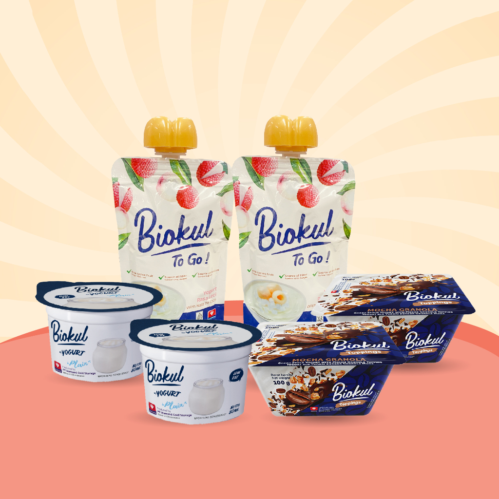 

PAKET YOGHURT STIRRED PLAIN, GREEK TOPPING MOCHA, TO GO LYCHEE @2PCS
