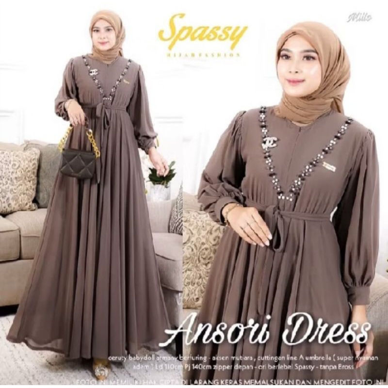 PROMO ANSORI DRESS KONDANGAN CRINGKLE AIRFLOW PREMIUM IMPORT