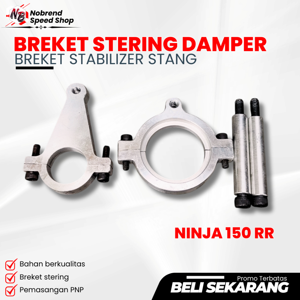 BREKET STABILIZER BREKET STERING DAMPER NINJA 150RR DUDUKAN STERING DAMPER NINJA RR STERING DAMPER
