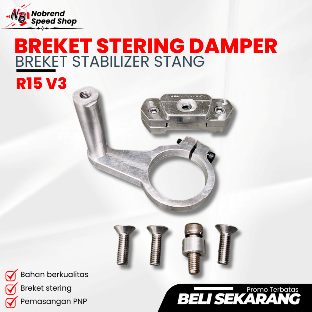 BREKET STABILLIZER STERING DAMPER R15 V3 STERING DAMPER RACEPRO DUDUKAN STERING DAMPER R15 V3