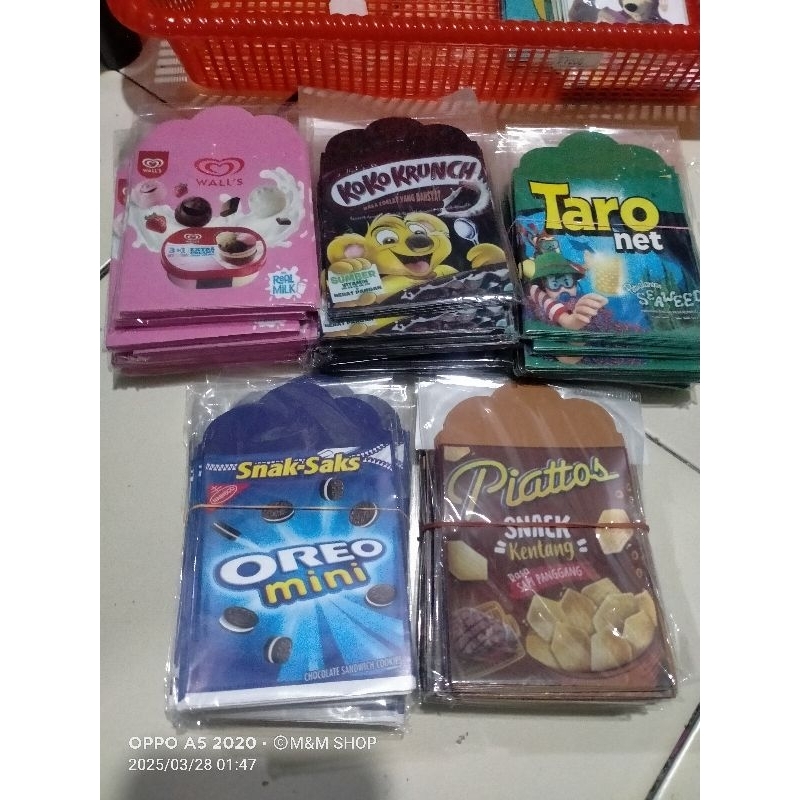 

30 Pcs Amplop lebaran murah 2025 ukuran sedang serial Snack murah