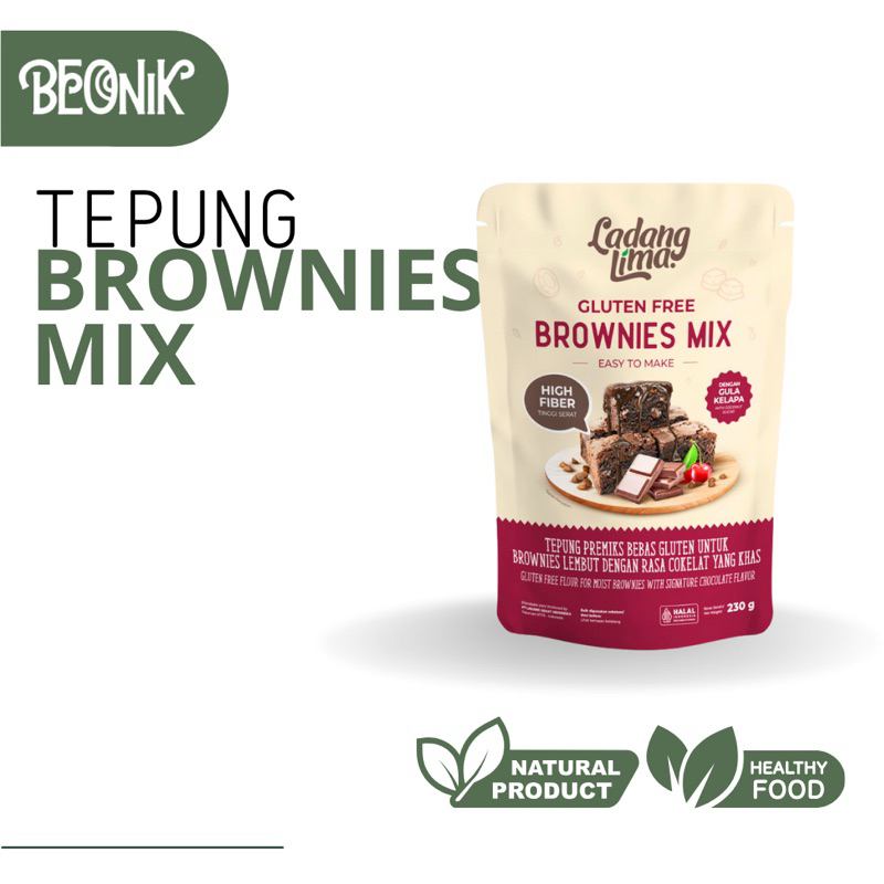 

Brownies Mix - Ladang Lima Tepung Brownies Instant Gluten Free 230 GR