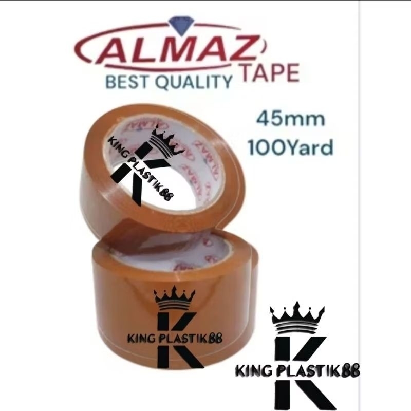 

Lakban Coklat ALMAZ 100yard×45mm Isolasi Solatip Harga Satuan ( 1pcs)