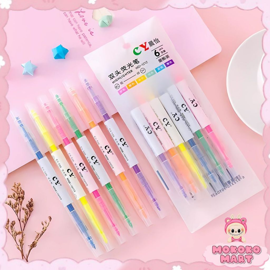 

MM STABILO WARNA WARNI 2 SISI 2 ARAH STABILO HIGHLIGHTER STABILO SET 1 PACK ISI 6 PCS STABILO LG-23