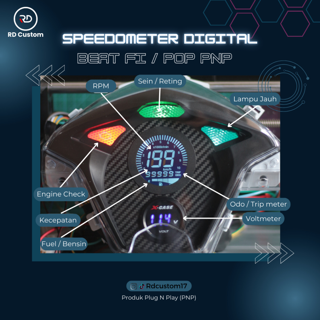 Speedometer Digital Beat FI Stater Kasar