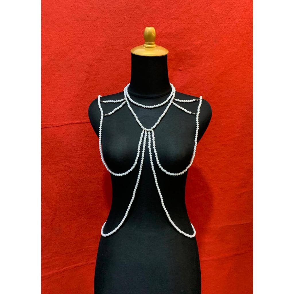 Buti Fla Andra Body Pearl Body Chain Accee Ae Mutiara Belt Pearl Bead Rantai Mute Ae How Carnaval Ta