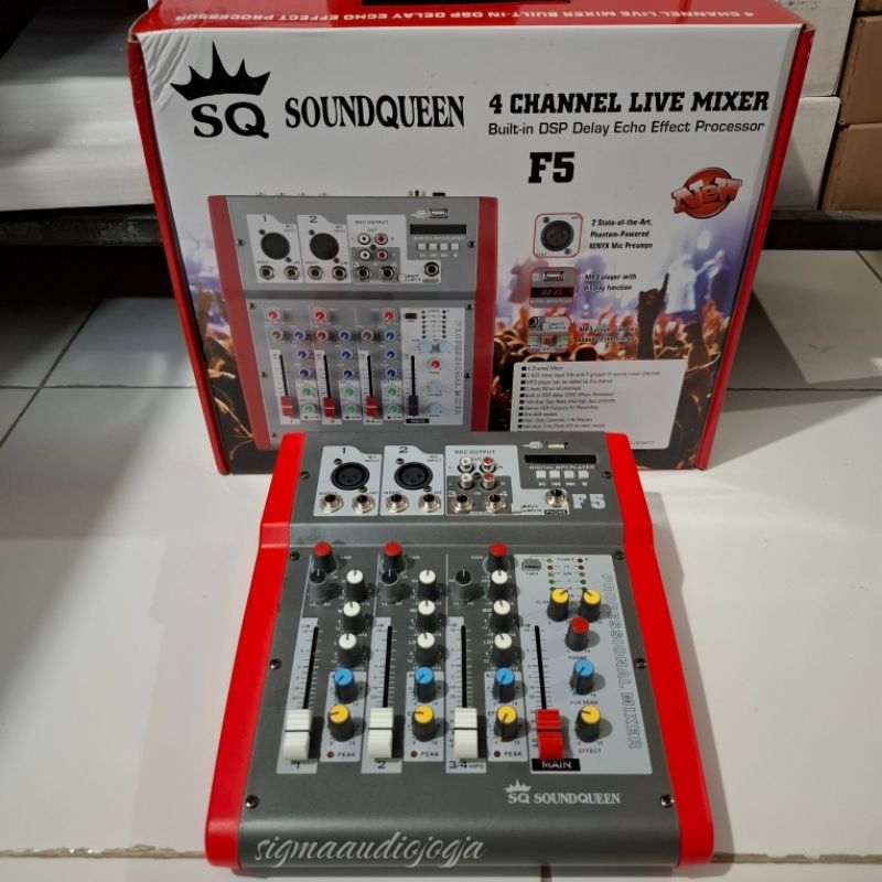 Mixer Mini Soundqueen F5 4 Channel Delay Echo